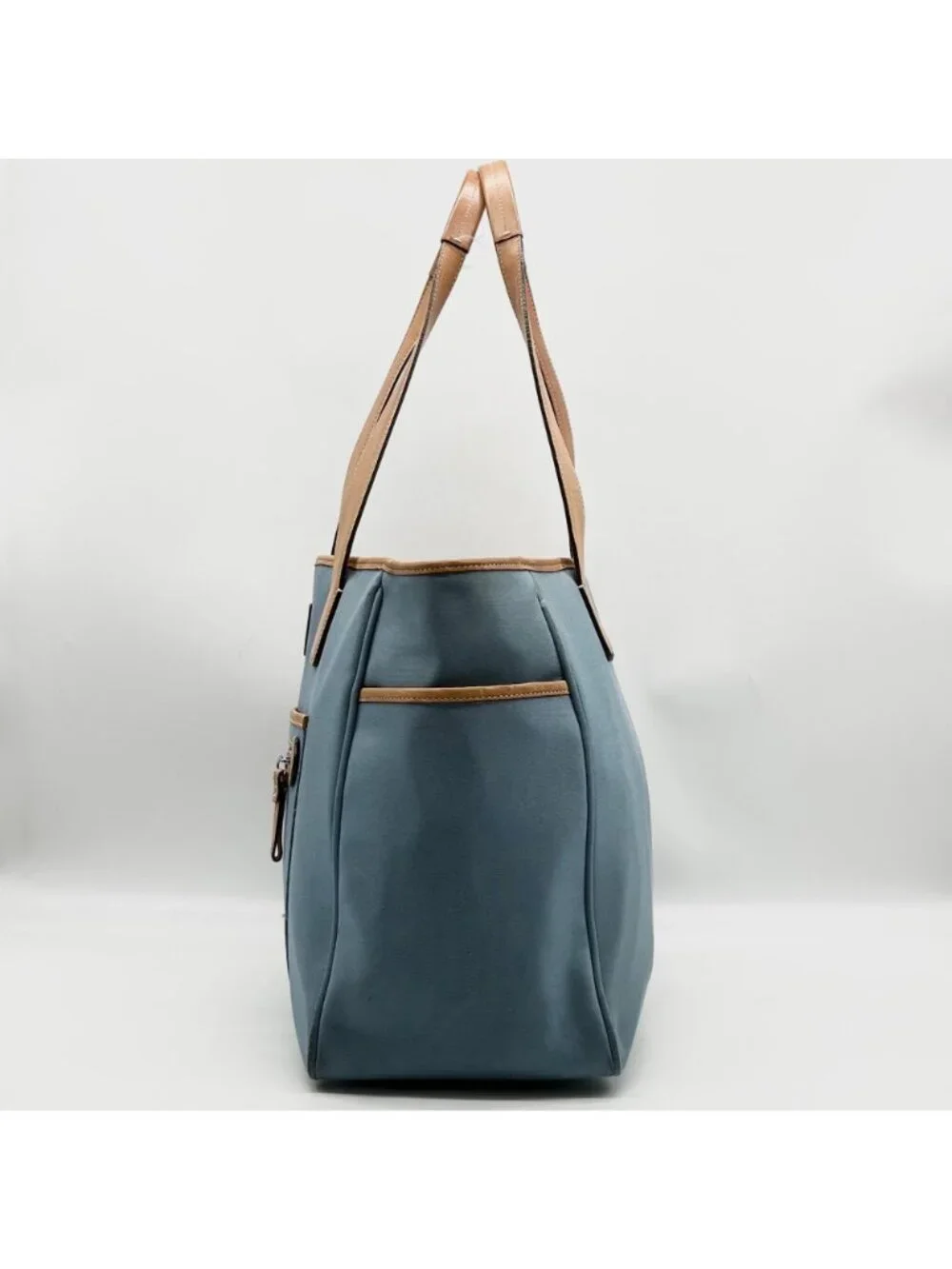 Coach Blue And Tan Fabric Diaper Bag 5975
